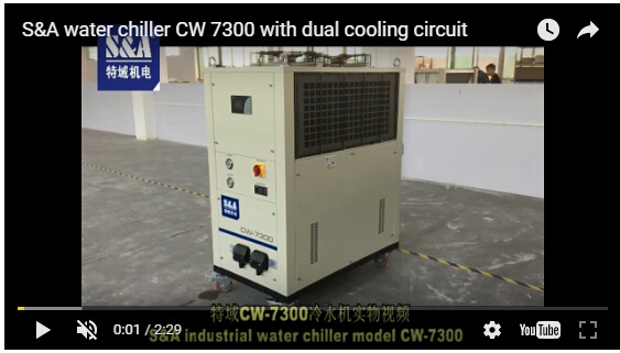 CW-7300雙溫雙泵冷水機實物視頻